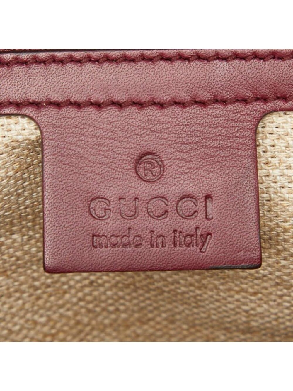 Gucci Micro Guccissima Boston Bag Wine Red Bordeaux Leather - Picture 9 of 10